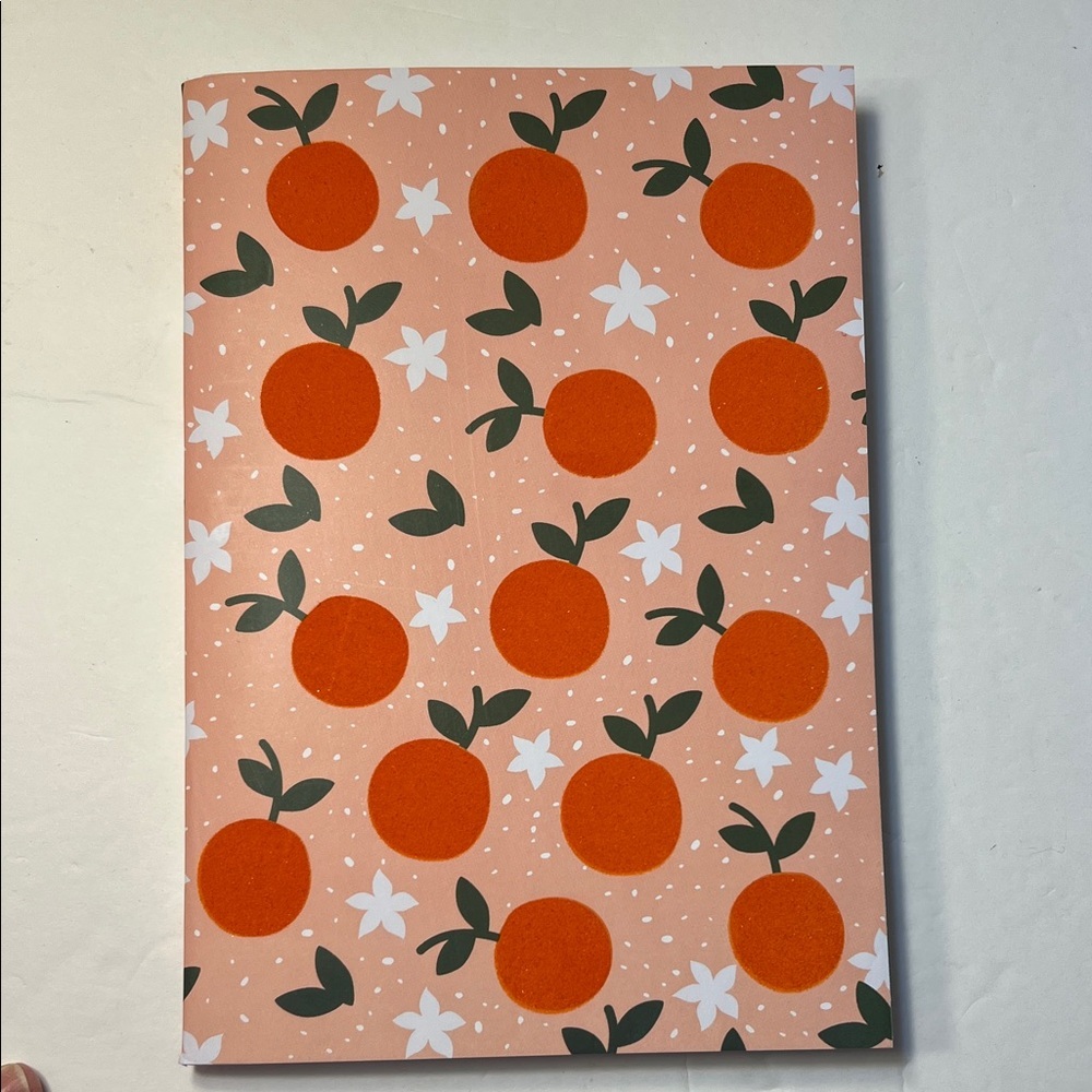 Orange and White Decorative Notebook NWT - Picture 11 of 12